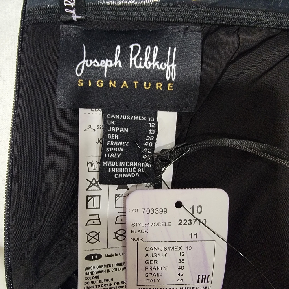 Joseph Ribkoff Signature Label Strapless Black Jumpsuit - Picture 8 of 8
